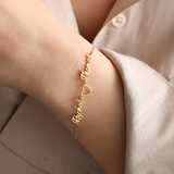 ダブルネームブレスレット ハート